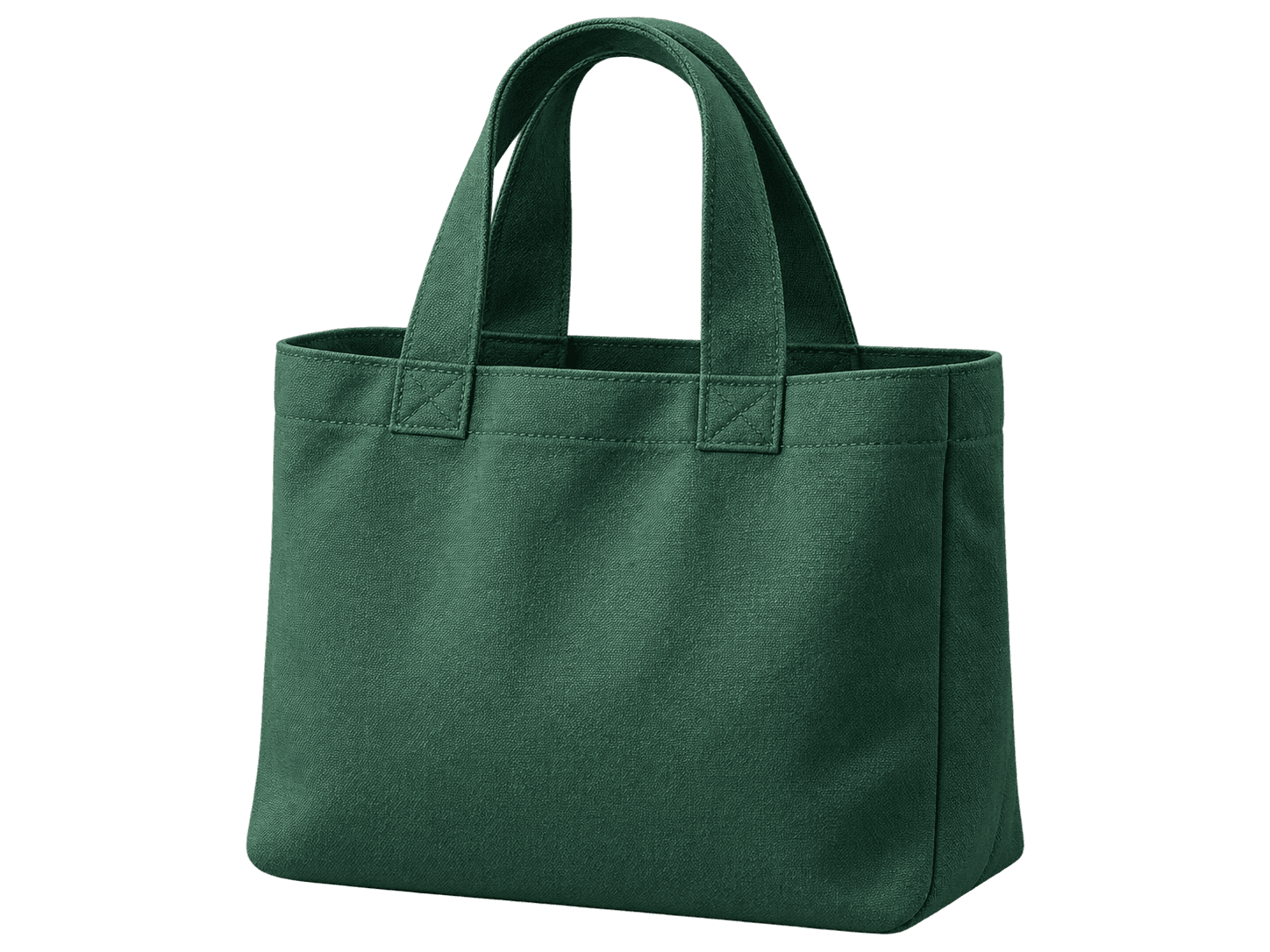 A sewn canvas tote bag
